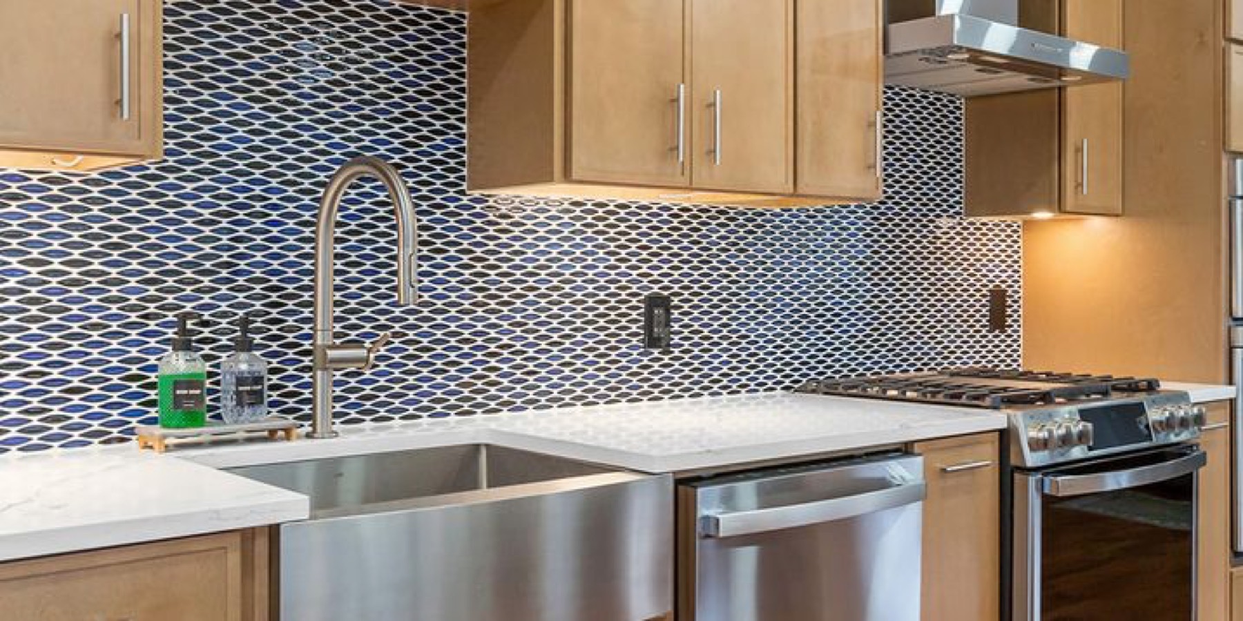 Contemporary transitional kitchen with mid-century-modern influences.