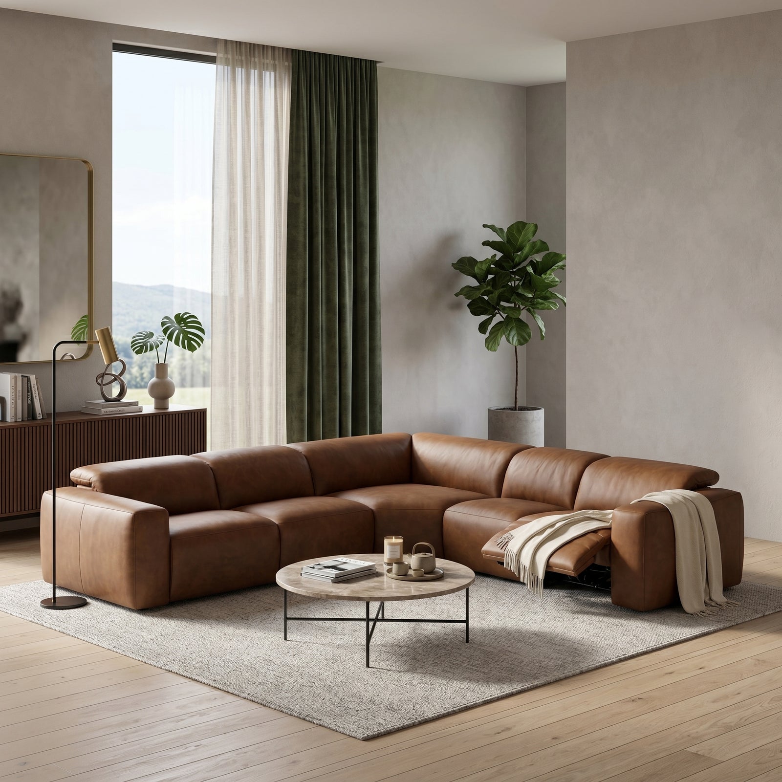 Leather Corner Sofa