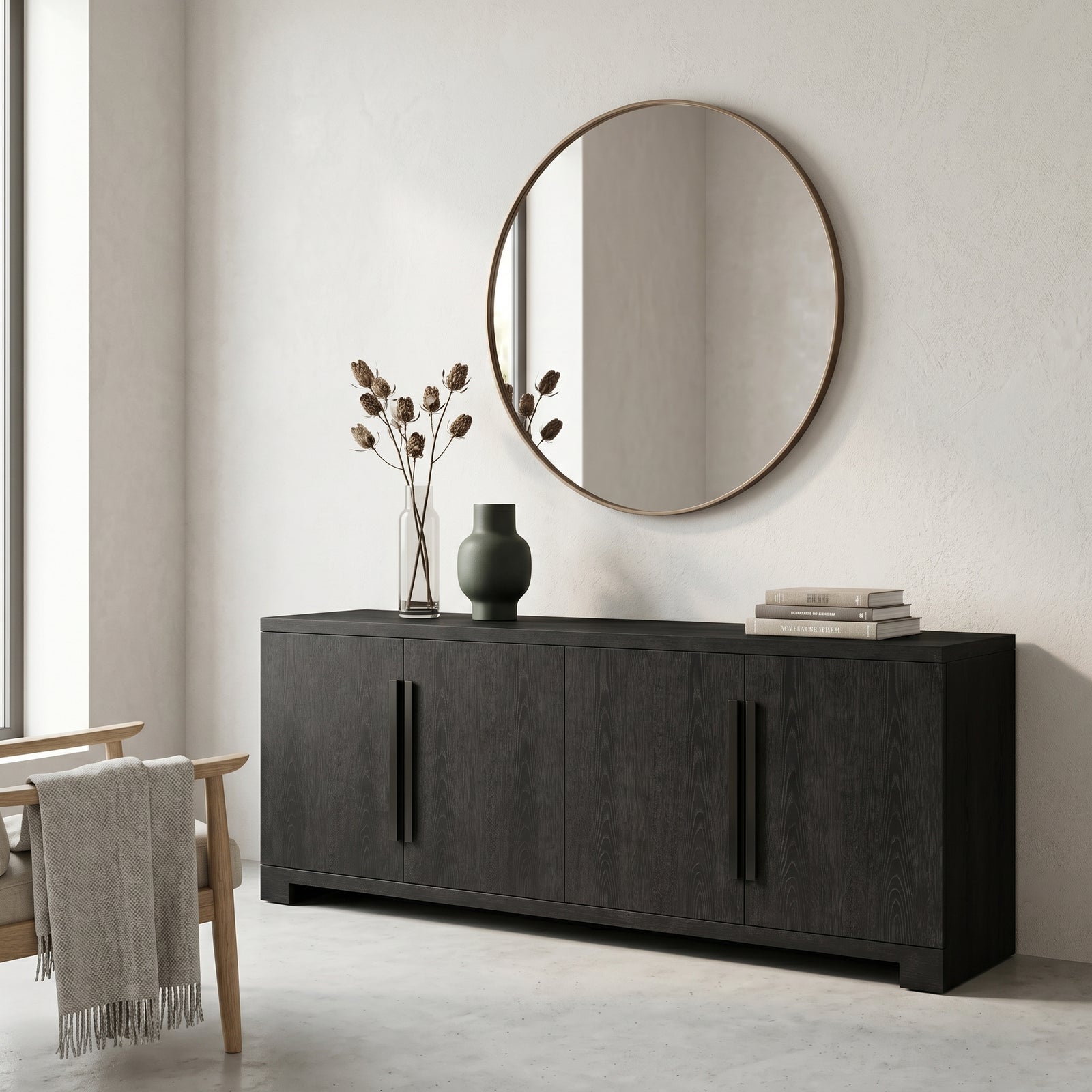 Dark Oak Media Console