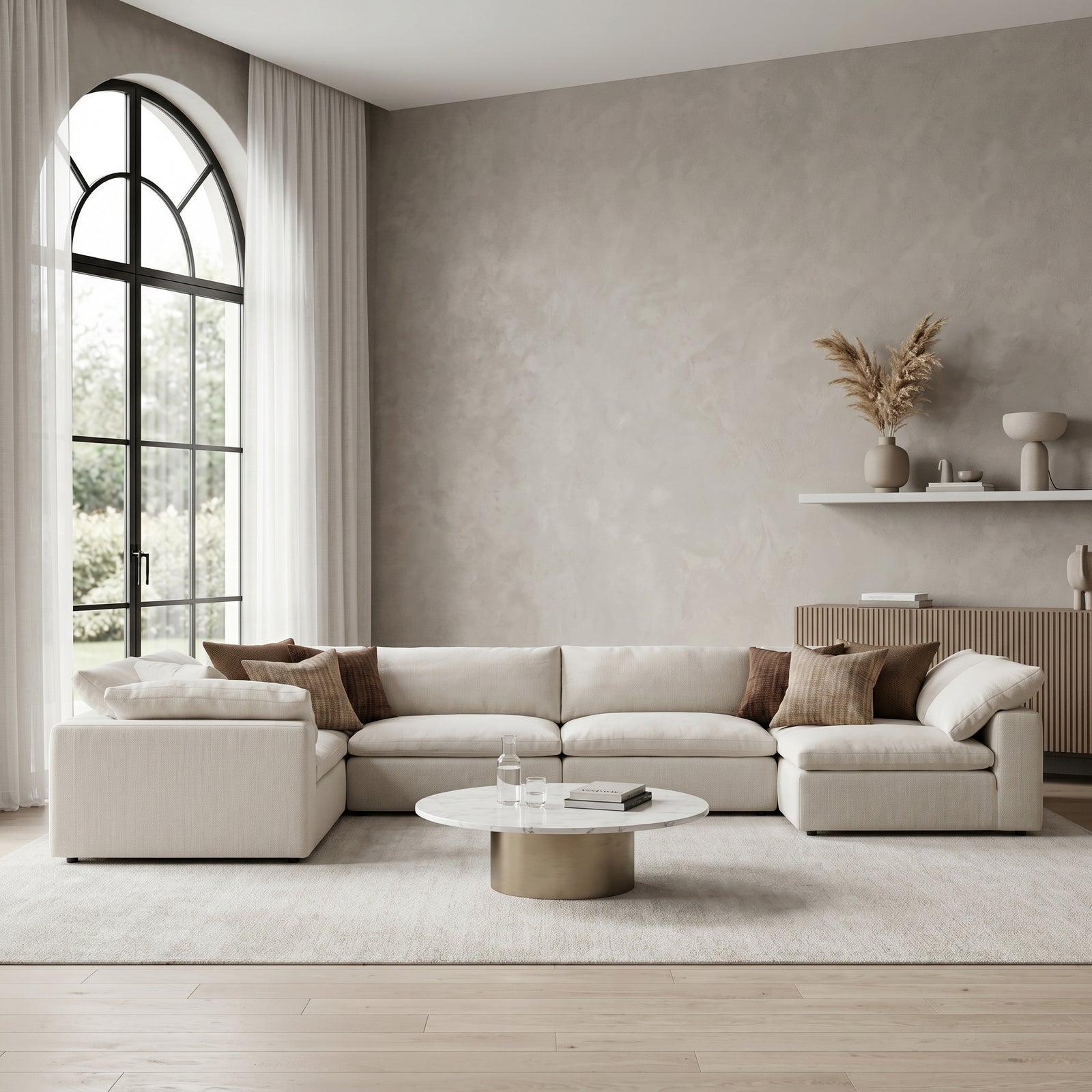 Beige Sectional Sofa