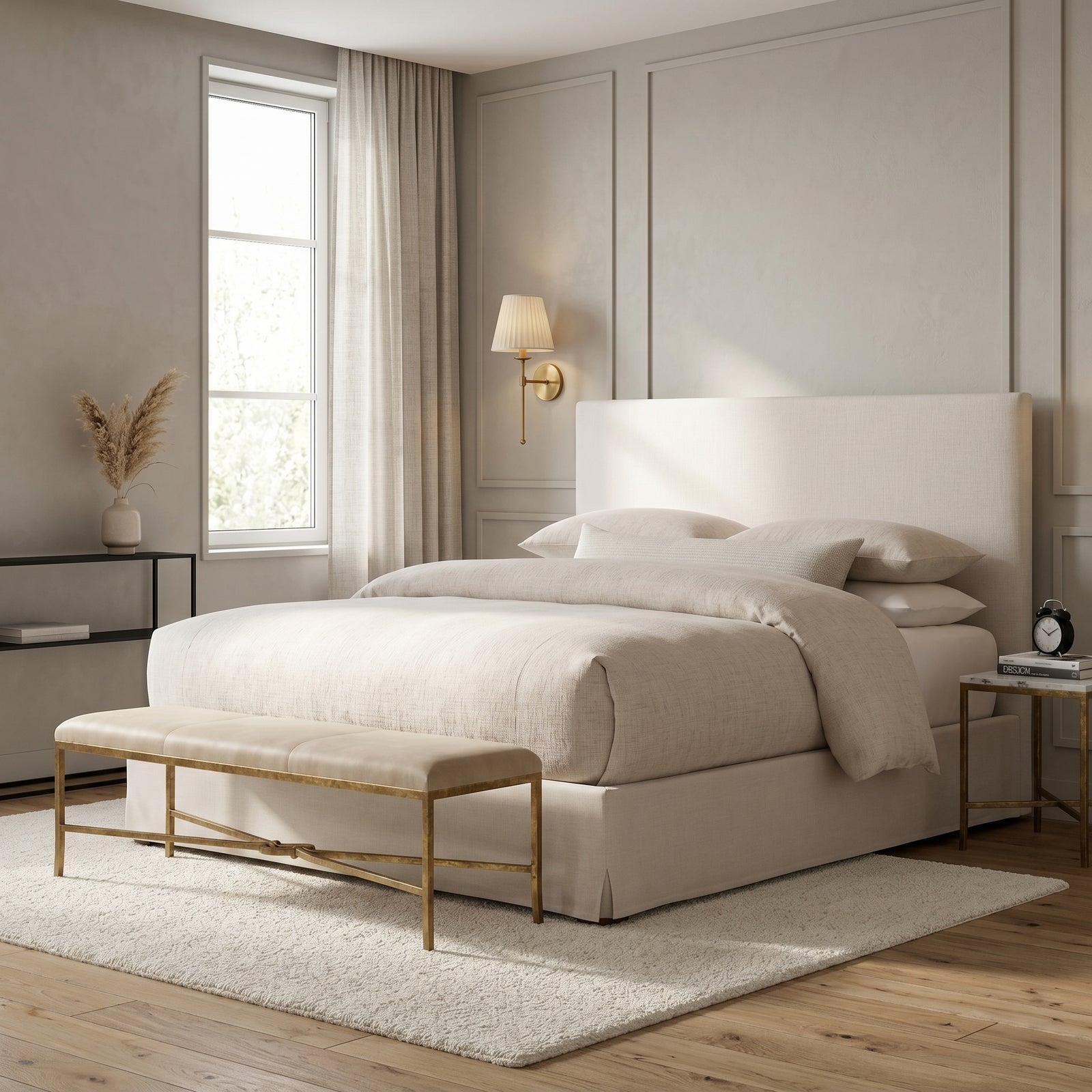 Linen Upholstered Bed