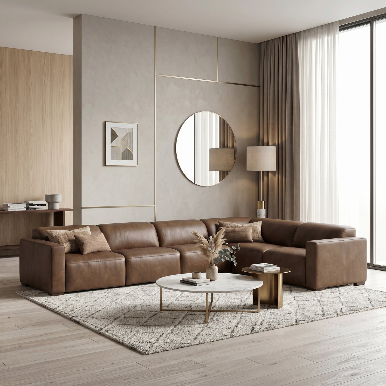 Leather L-Shape Sofa