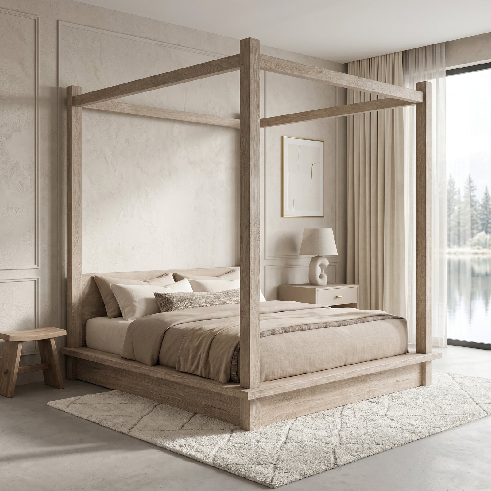 Oak Four Poster Bed