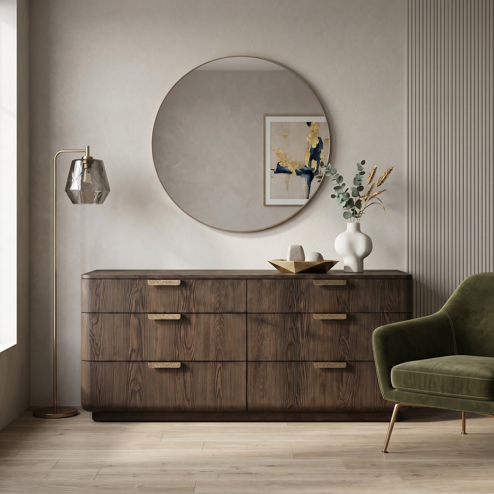 Walnut Modern Dresser