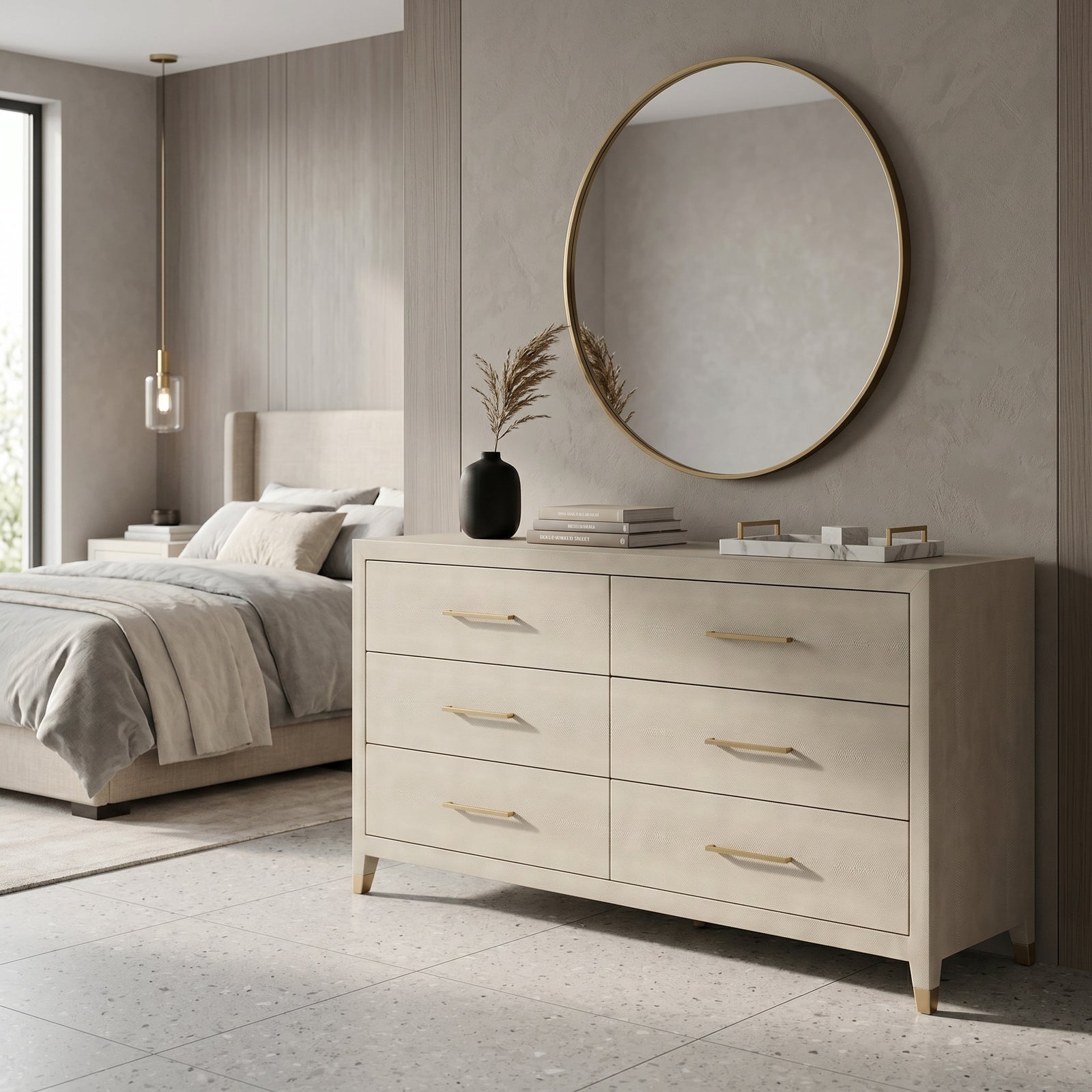 Faux Shagreen Dresser