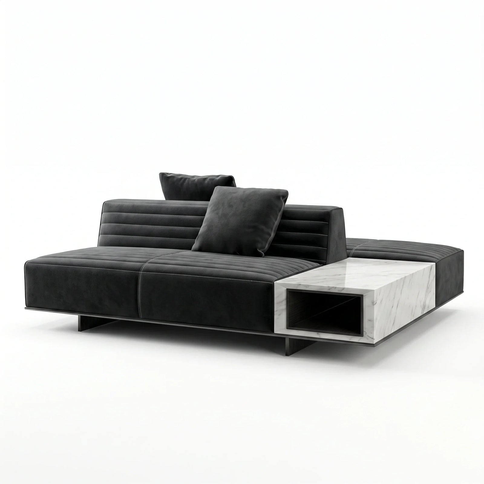 Refined Leather L-Shape Sofa