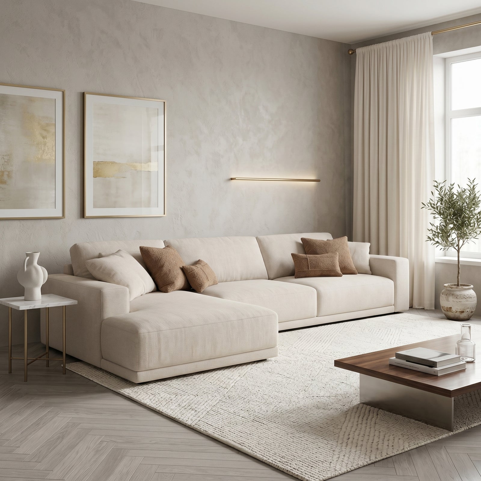 Modular Linen Sofa