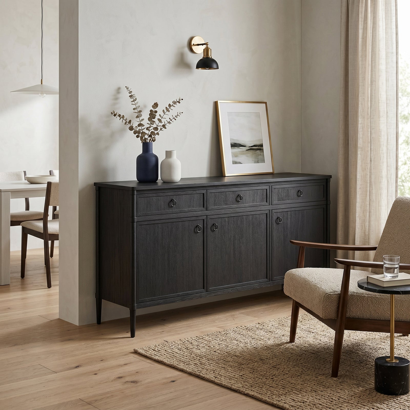 Black Wood Sideboard