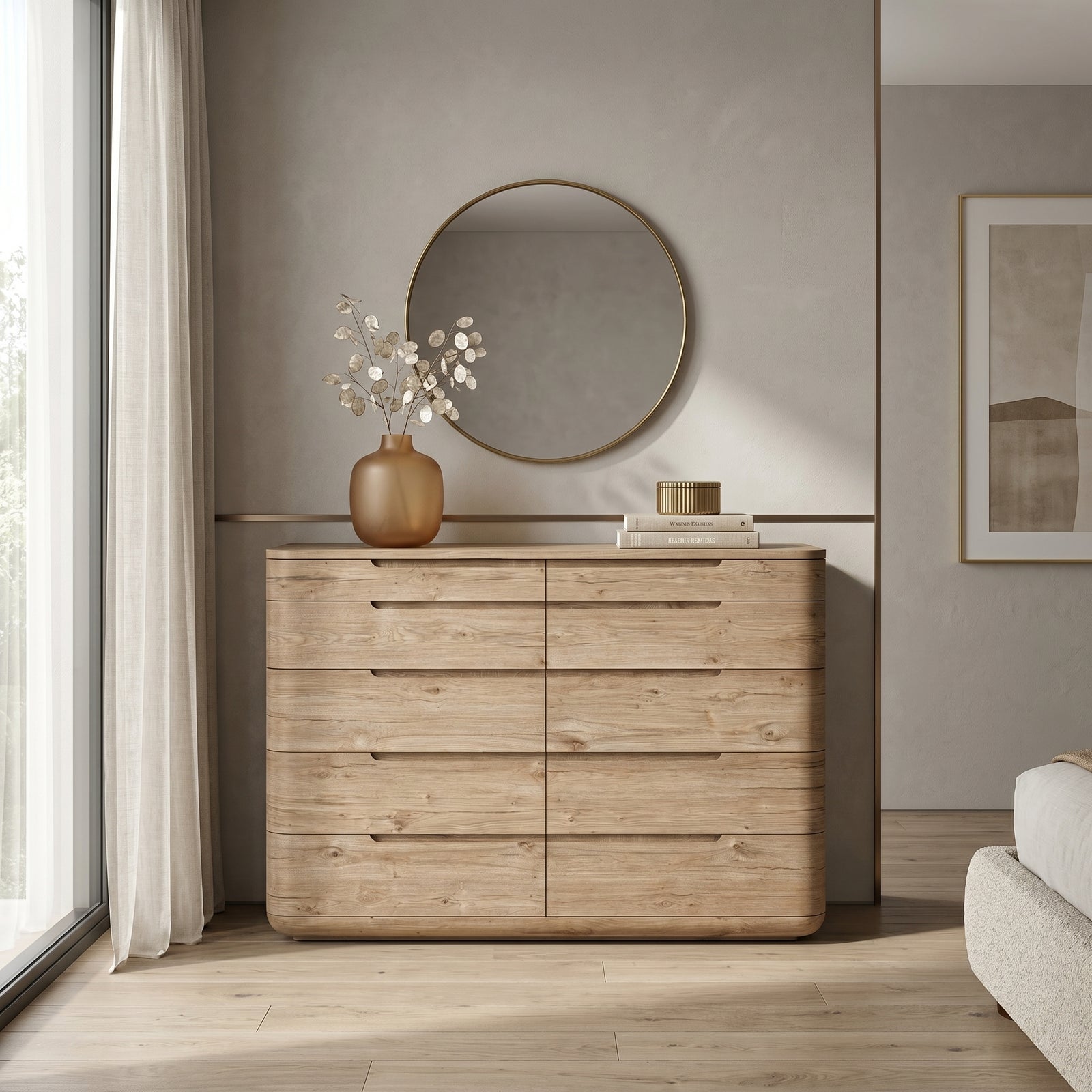 Oak 10-Drawer Dresser