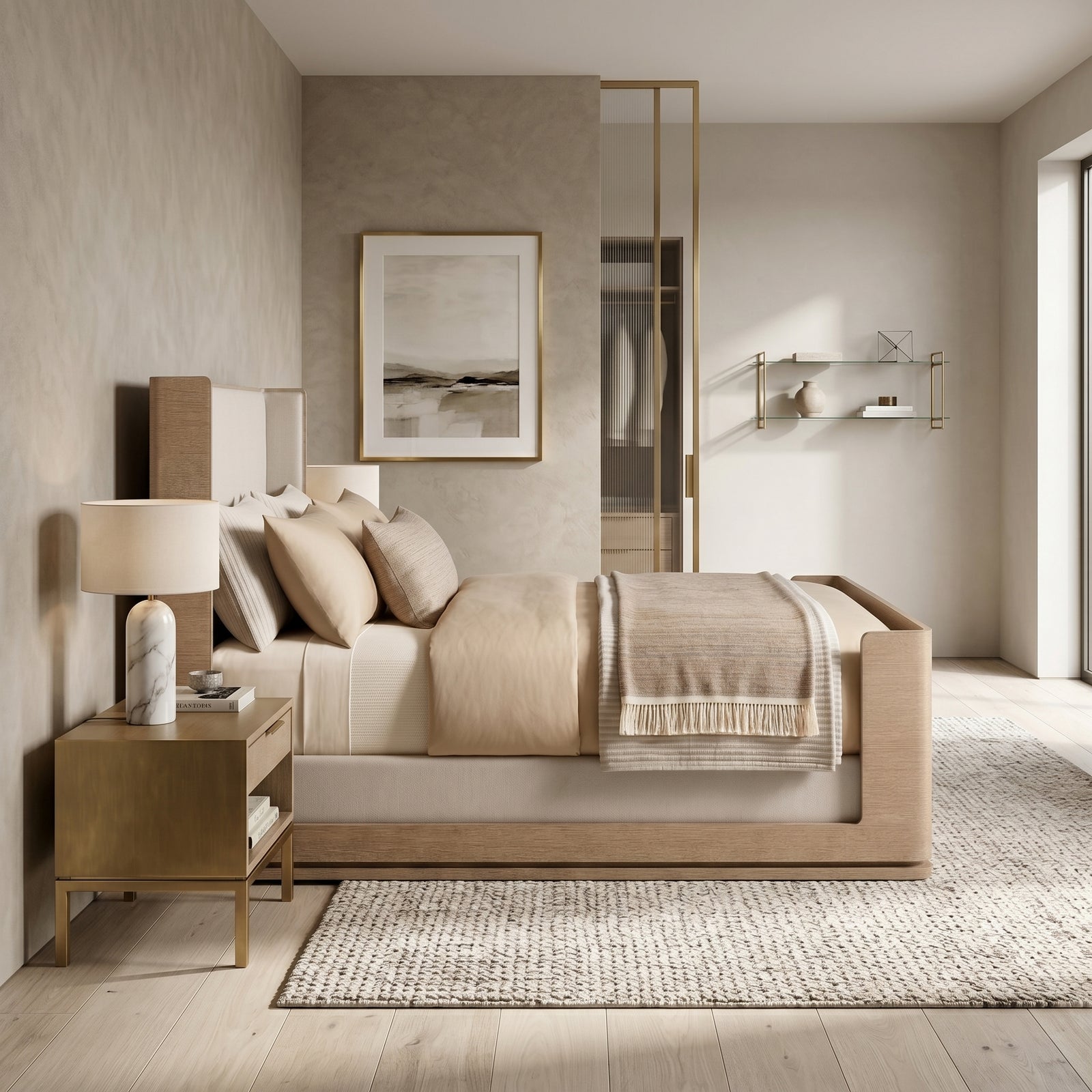 Light Oak Platform Bed