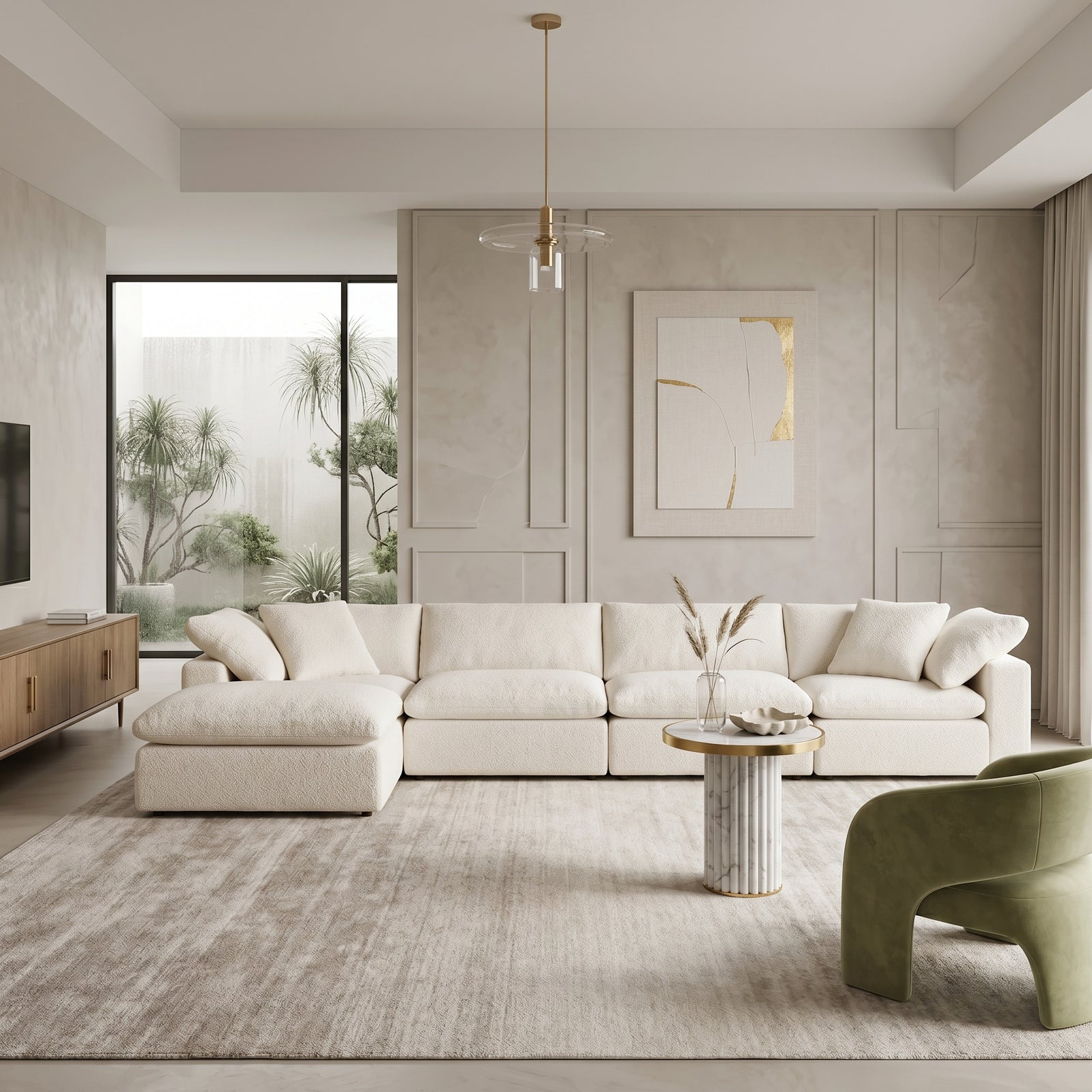 Boucle Modular Sectional Sofa